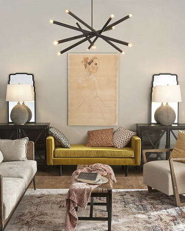 Фото Чёрная люстра Пэрис Louvre Home