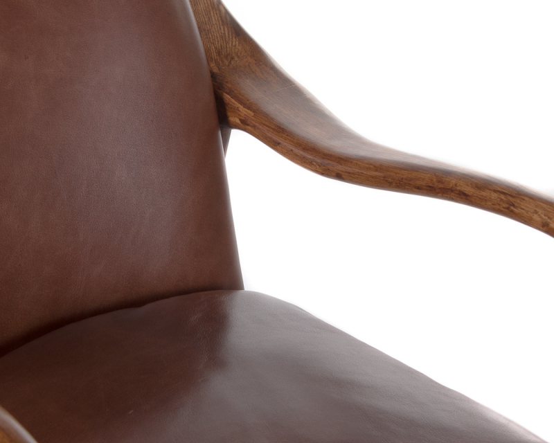 Кресло Finn Juhl Model45 RS217, кожа Brown Franko и дерево, 70×82×85 см