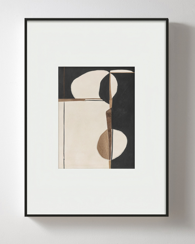 Фото Интерьерный постер Black & beige abstraction  Louvre Home