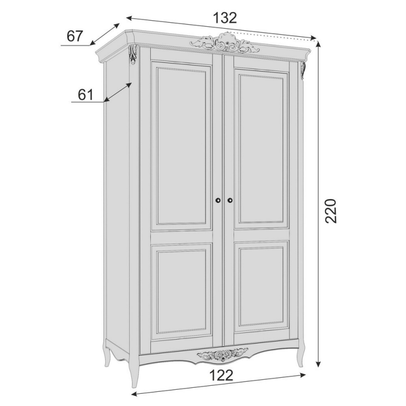 Фото Шкаф 2 дверииз массива Atelier Home Kreind
