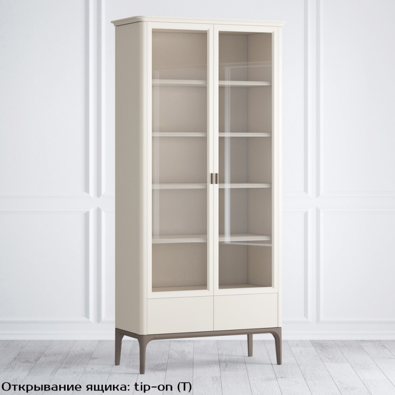 Шкаф книжный 2 двери 2 ящика ПРИМО 95/46/199 (Открывание ящика: tip-on (T))