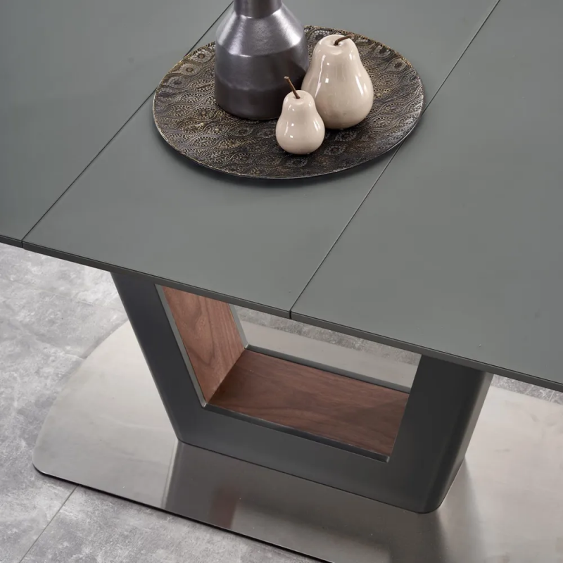 Стол обеденный BILOTTI 160x90 раскладной (темно-серый/орех)