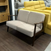 Диван MILANO 2S tap. Castel 15 бежевый/орех