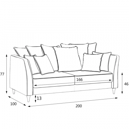 Диван M24D 200/100/77 зеленый
