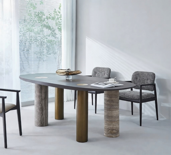 Стол обеденный Enne Oval Marble 220x100