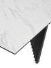 Стол обеденный IVAR 180x98 MARBLES KL-99 Белый мрамор, итальянская керамика, ®DISAUR