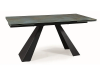 Стол обеденный SALVADORE Ceramic 160x90 (бирюзовый Ossido Verde/черный мат)