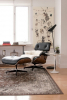 Кресло Eames Lounge черное в коже