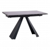 Стол обеденный SALVADORE Ceramic 120x80 II раздвижной (серый/черный мат)