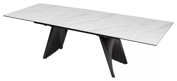 Стол обеденный IVAR 180x98 MARBLES KL-99 Белый мрамор, итальянская керамика, ®DISAUR