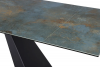 Стол обеденный SALVADORE Ceramic 160x90 (бирюзовый Ossido Verde/черный мат)