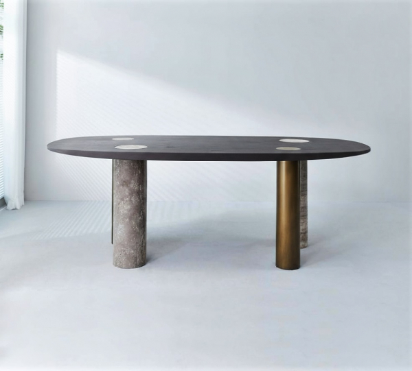 Стол обеденный Enne Oval Marble 220x100