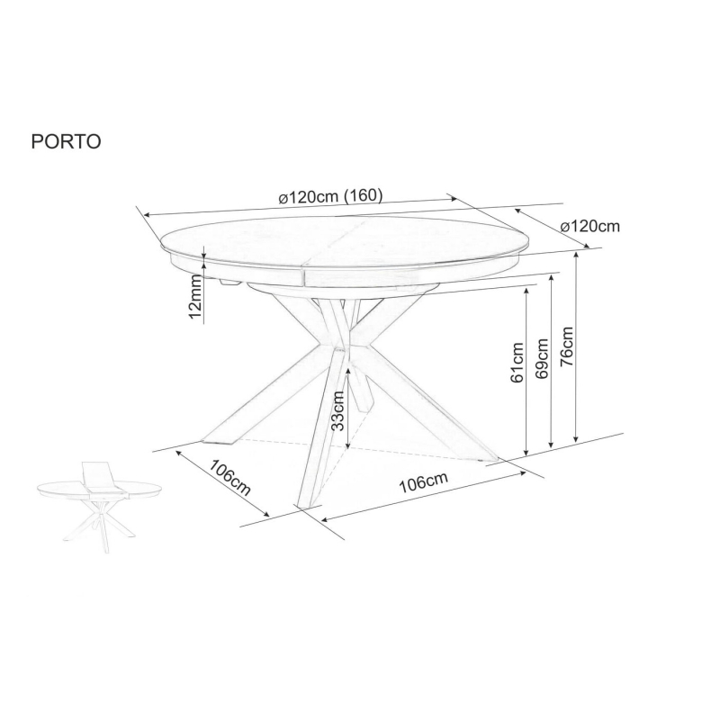 Фото Стол обеденный PORTO  Signal