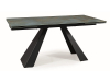 Стол обеденный SALVADORE Ceramic 160x90 (бирюзовый Ossido Verde/черный мат)