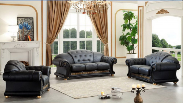 Диван Versace black 3-х местный