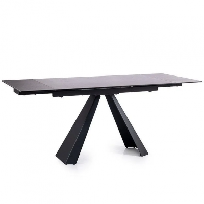 Стол обеденный SALVADORE Ceramic 120x80 II раздвижной (серый/черный мат)
