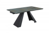 Стол обеденный SALVADORE Ceramic 160x90 (бирюзовый Ossido Verde/черный мат)