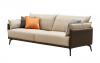 Диван ELEGANTE NAPPA SF015 (3-х местный) Размер: Длина: 219.5 см, Ширина: 93.5 см, высота:83.3см. Цвет: бежевый/коричневый #6615 натуральная кожа