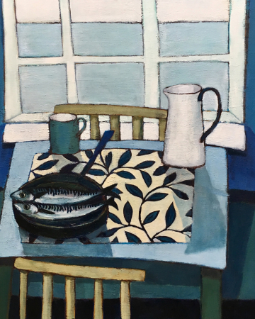 Фото Интерьерное жикле Mackerel and jug Louvre Home