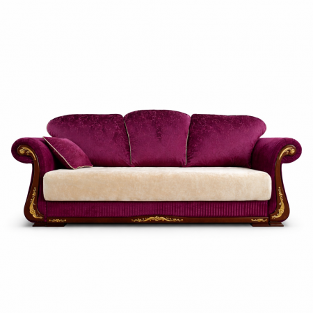 Диван Благо-2 с декором фиолетовый 250x98x95