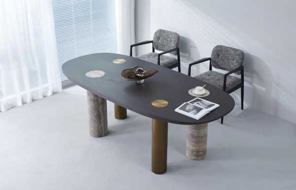 Стол обеденный Enne Oval Marble 220x100