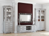 Витрина Atelier Home стеклянная R правая Серо-бежевый с серебряной патиной 1 дверь 4 ящика