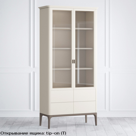 Шкаф книжный 2 двери 4 ящика ПРИМО 95/46/199 (Открывание ящика: tip-on (T))