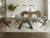 Стол обеденный SALVADORE Ceramic 160x90 раскладной (Verde Alpi морской/черный мат)
